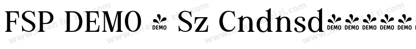 FSP DEMO - Sz Cndnsd字体转换
